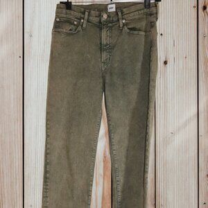 Edwin, NWTs, Green (Fern) Acid Washed Denim, Straight Leg 'Bree' Jeans, Size 31